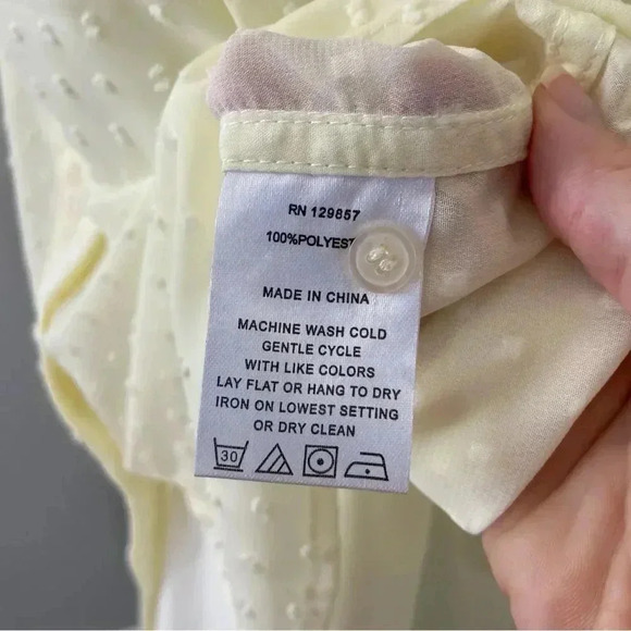 The Shirt by Rochelle Behrens Ruffled Swiss Dot Shirt and Cami Small - Picture 8 of 10